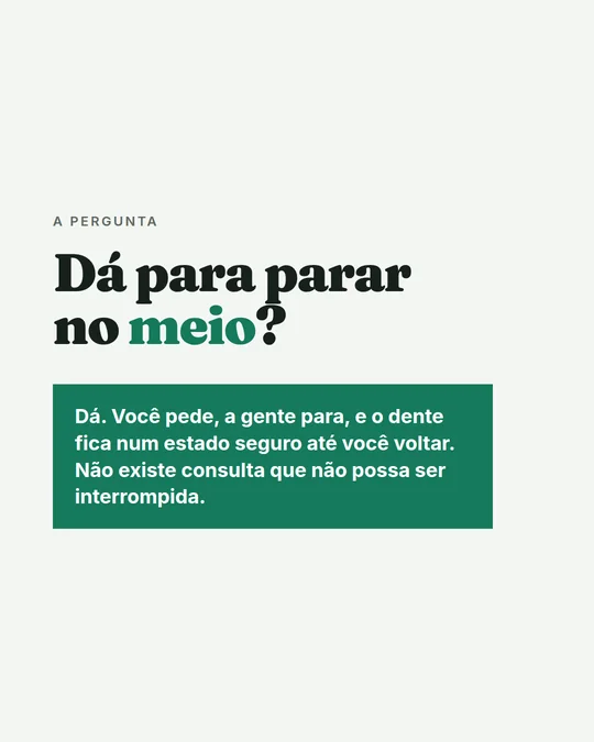 Peça de Instagram da Bloom Odonto, arquétipo question answer