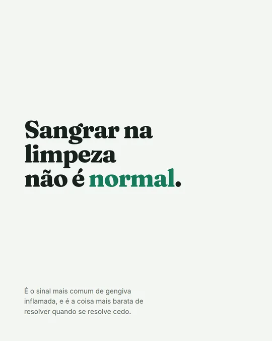Peça de Instagram da Bloom Odonto, arquétipo hangline