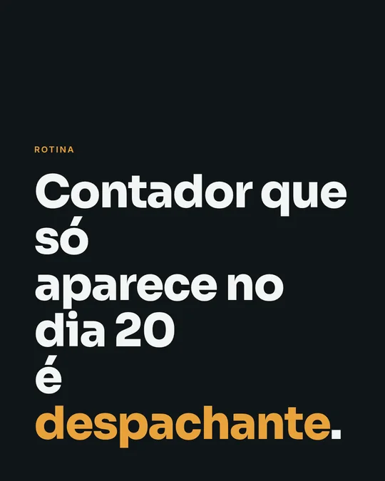 Peça de Instagram da Nortis Contabilidade, arquétipo statement centered