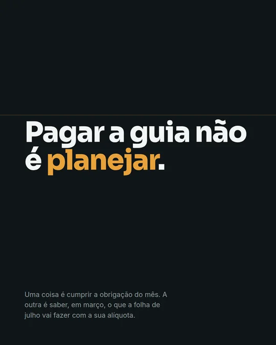Peça de Instagram da Nortis Contabilidade, arquétipo hangline